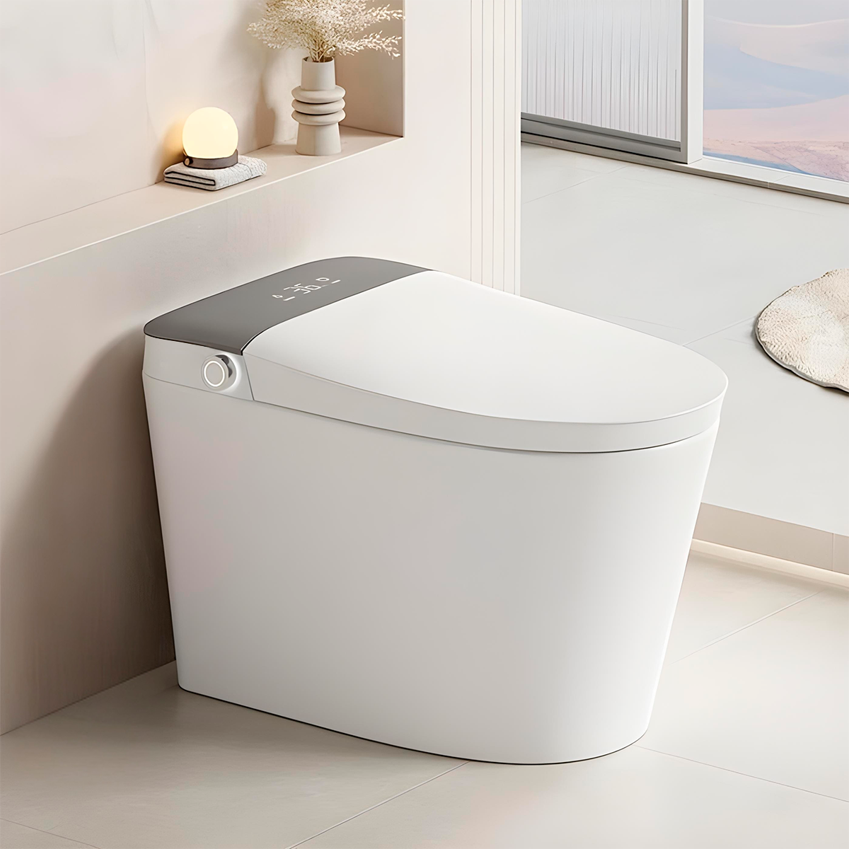 Inodoro Inteligente Premium One Piece Minimalista Silencioso Ahorro de Agua Ref. H836