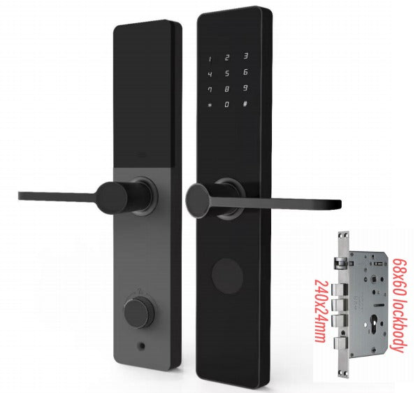 Cerradura Digital + App Tuya Smart + Huella + Tarjeta + Clave Ref. OS809TYE