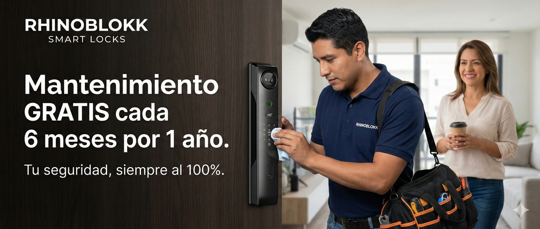 Mantenimiento de tu Cerradura Inteligente: RHINOBLOKK te regala un año de servicio preventivo 👨‍🔧
