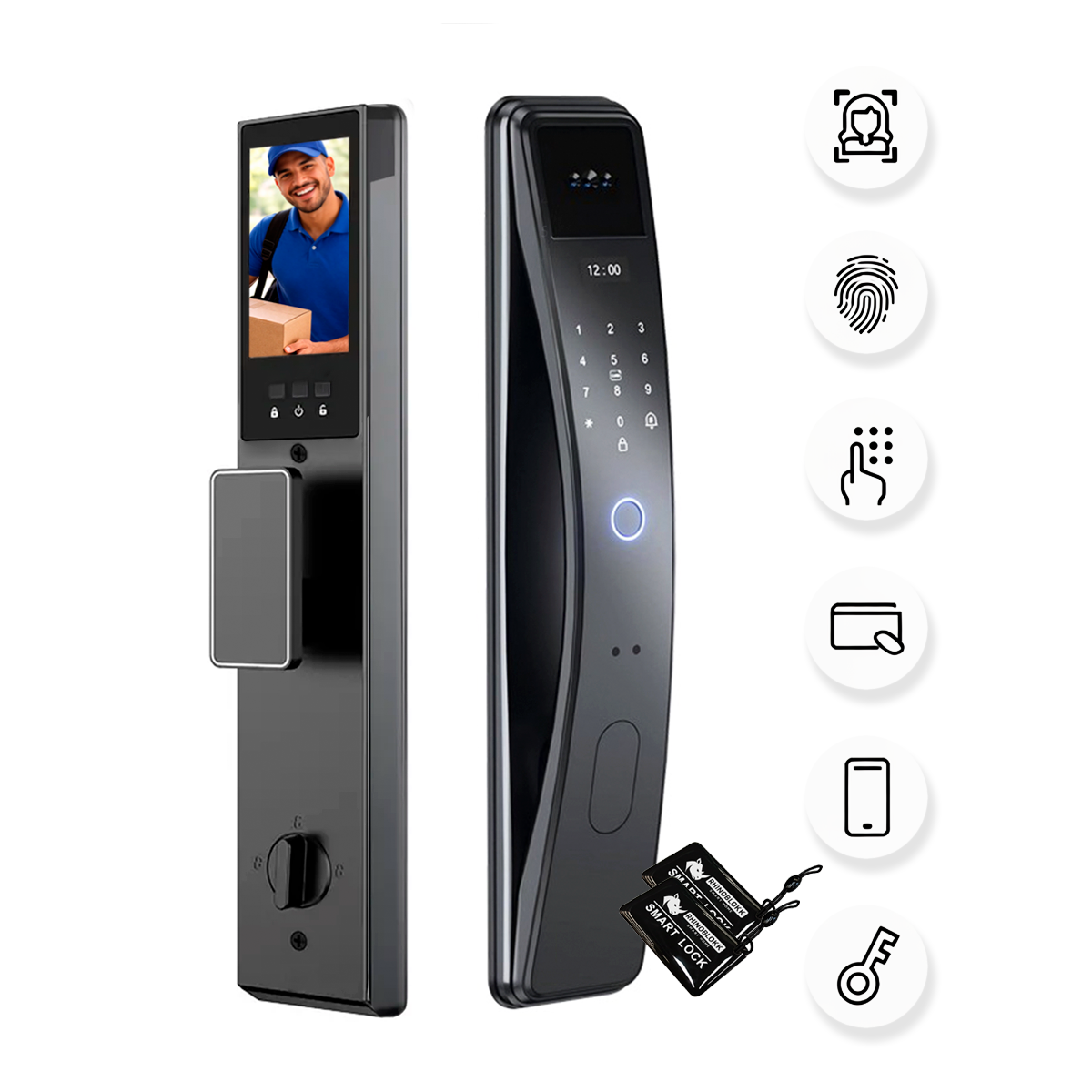 Cerradura Digital Inteligente Cámara + Huella + Clave + App + Wifi Ref. 784TYFA