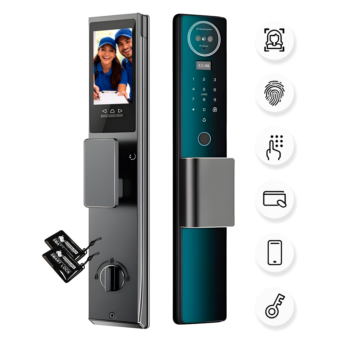 Cerradura Digital Inteligente Cámara + Huella + Clave + App + Wifi Ref. 870TYFA