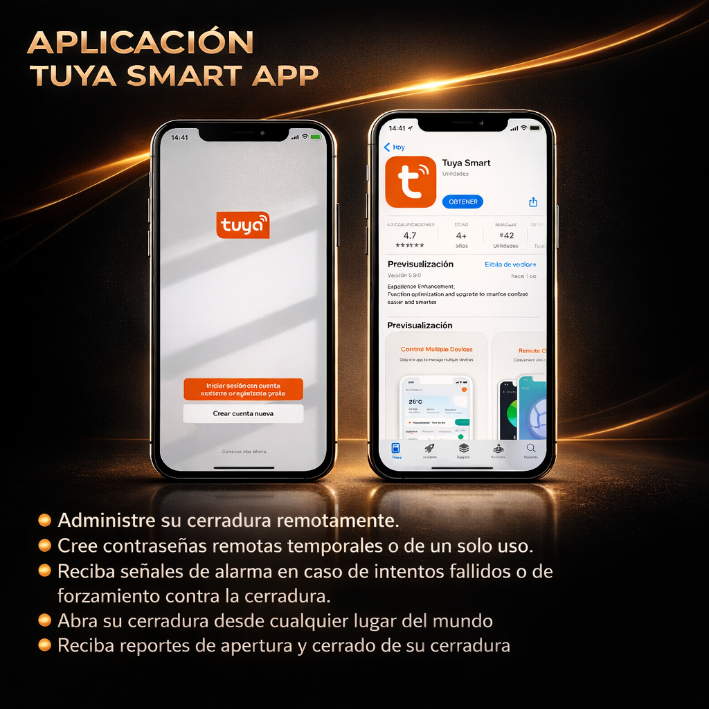 Cerradura Digital Inteligente Cámara + Huella + Clave + App + Wifi Ref. 870TYFA