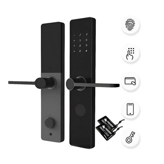 Cerradura Digital + App Tuya Smart + Huella + Tarjeta + Clave Ref. 809TYF