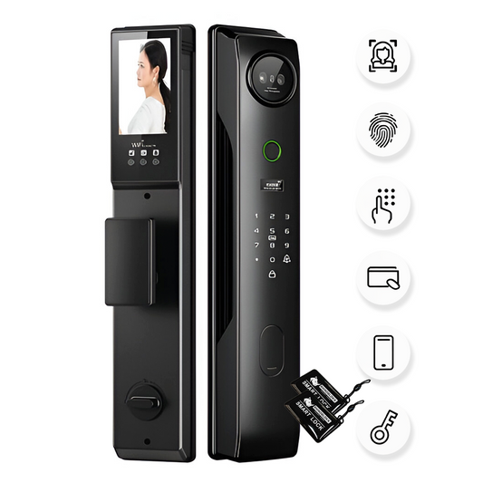 Cerradura Digital Inteligente Cámara + Huella + Clave + App + Wifi Ref. 833TYFA