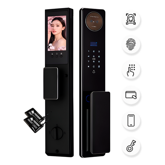 Cerradura Digital Inteligente Cámara + Huella + Clave + App + Wifi Ref. 956TYFA